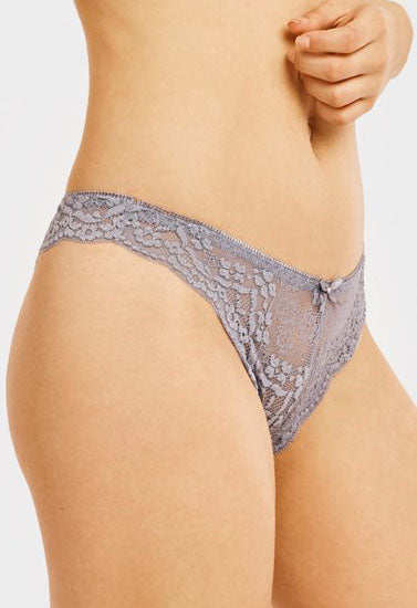 2 Pack Sexy Cheeky Back Lace Thong Panties 2