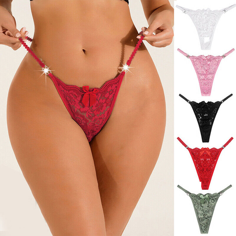 Assorted Colors Lace G-String Pack of 4 6
