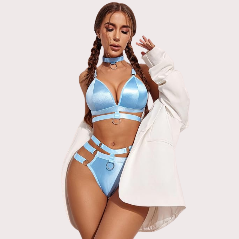 Blue lingerie set