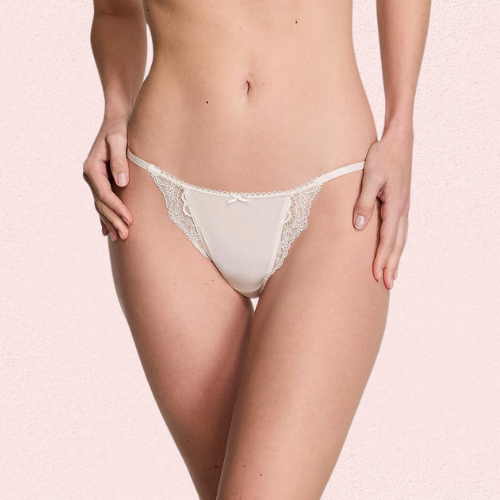 White lace underwear.