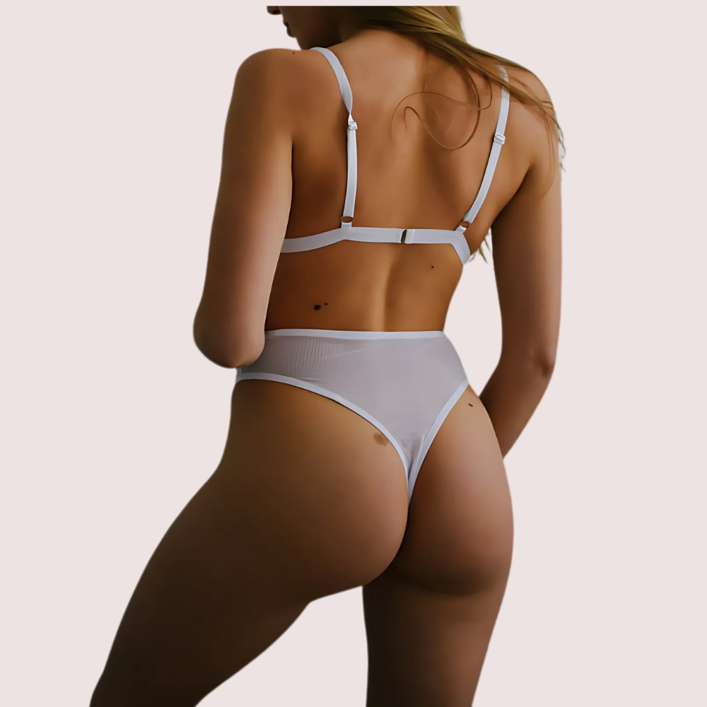 French Daina see through bridal bra set1