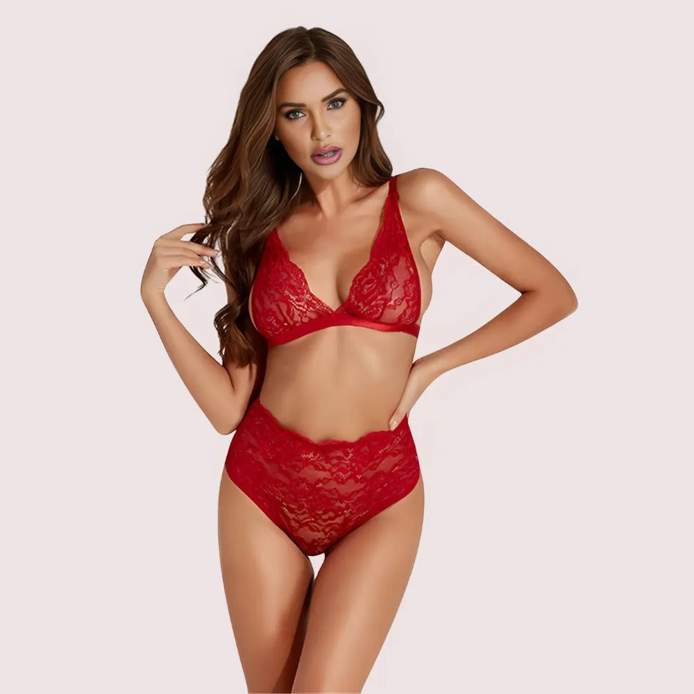"Sexy” stretch lace sexy bra set1