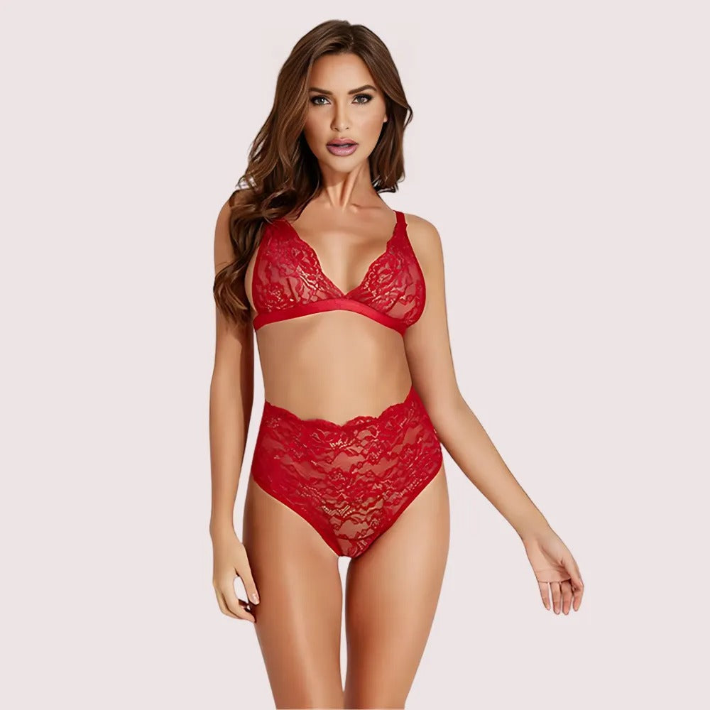 "Sexy” stretch lace sexy bra set