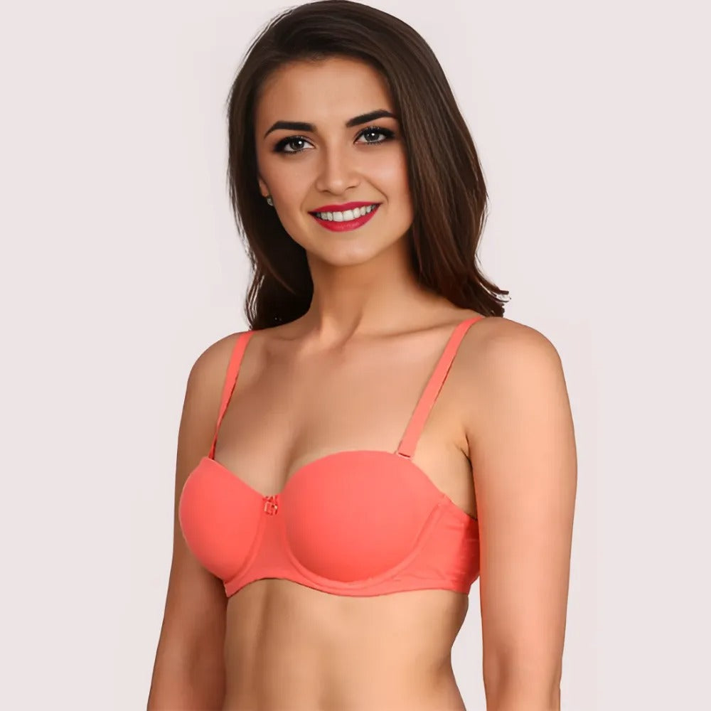 ♥Super Fit Classy Coral Padded Bra
