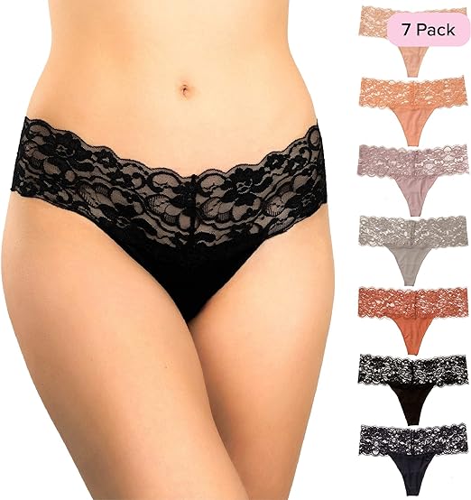 Women’s Intimates Lace Thong Set - 4 in a Pack 4