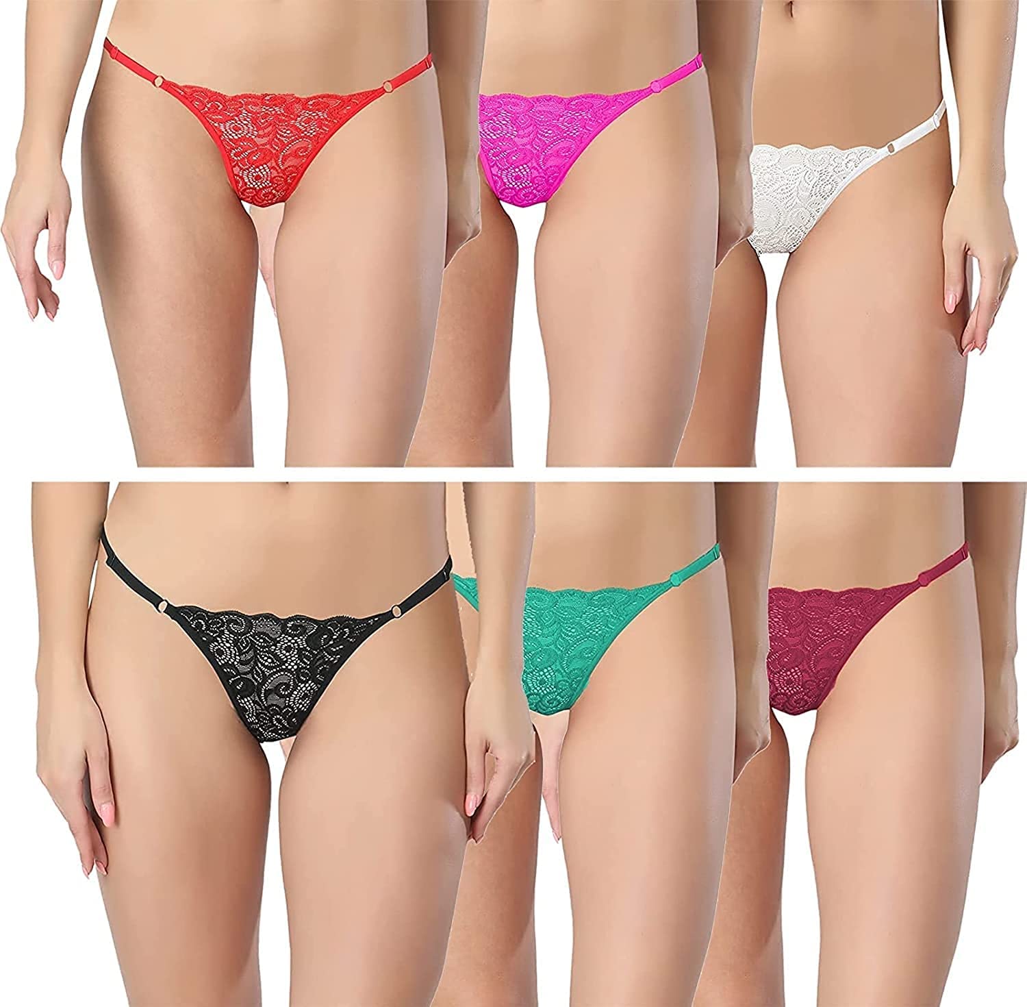 Women's Lace G-String Set - Pack of 4 2