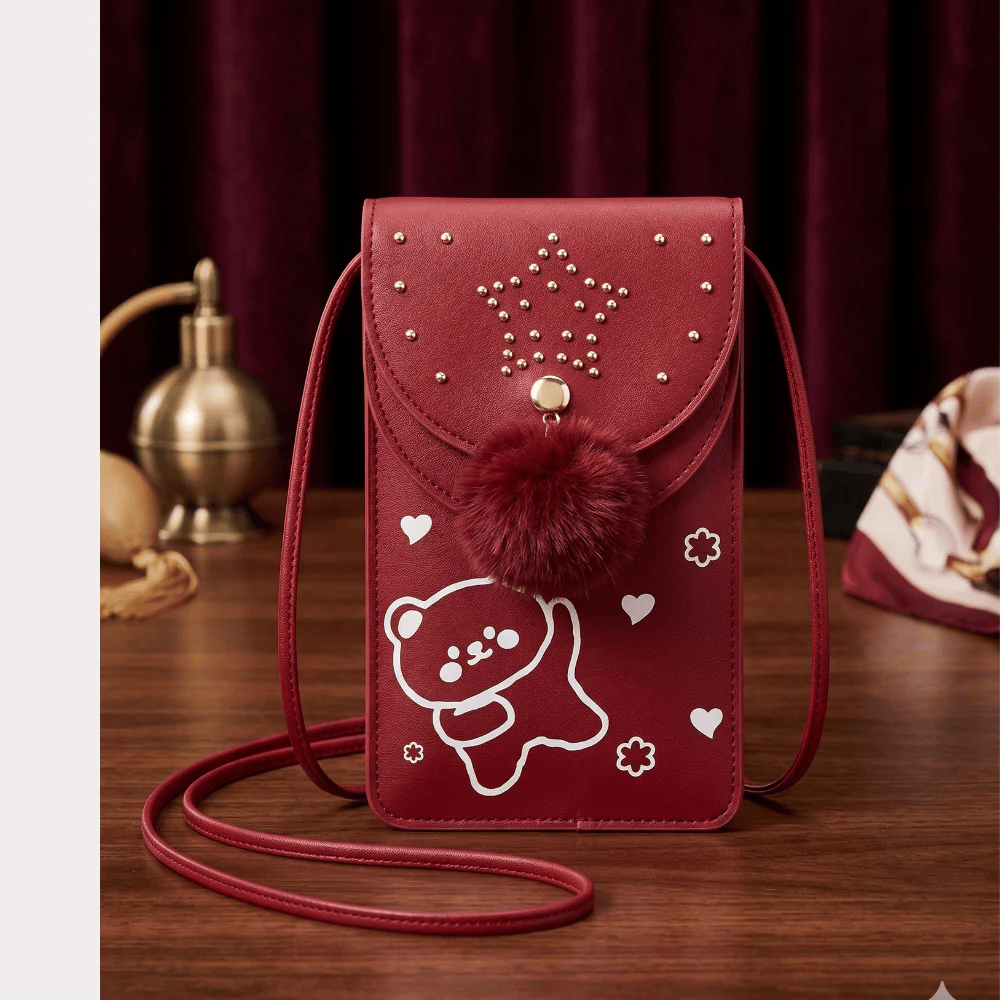 Ruby Star Pom-Pom Mobile Sling Bag